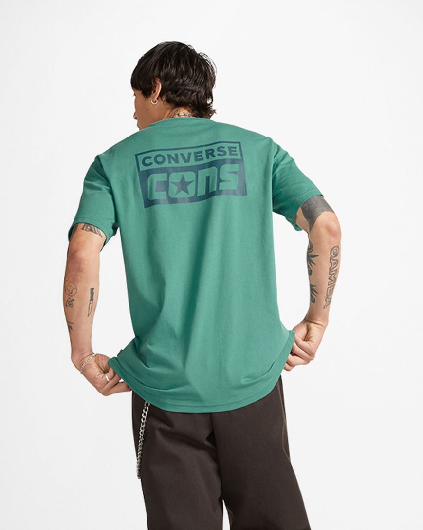 Pánské T-Shirts Converse CONS Grafická Zelene | CZ HSZQ78